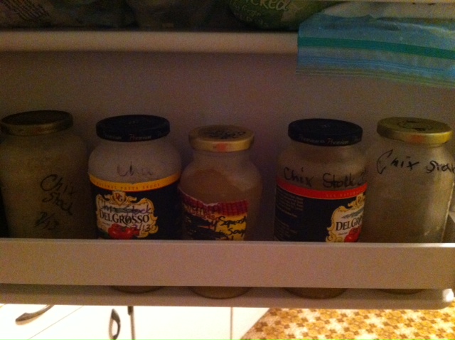 My freezer stocked with stock. :)